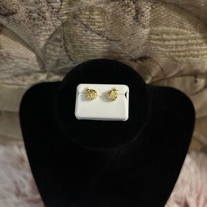 925 Gold Moissanite Ladybug Stud Earrings - 0.50ctw